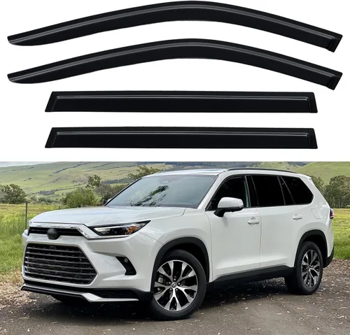 Miniatura 28 de YQAUTEC Viseras de Ventana Protectores de Lluvia para Honda Civic 2022 2023 2024 2025 2026, Deflectores de Viento de Ventilación de Ventana Fuera