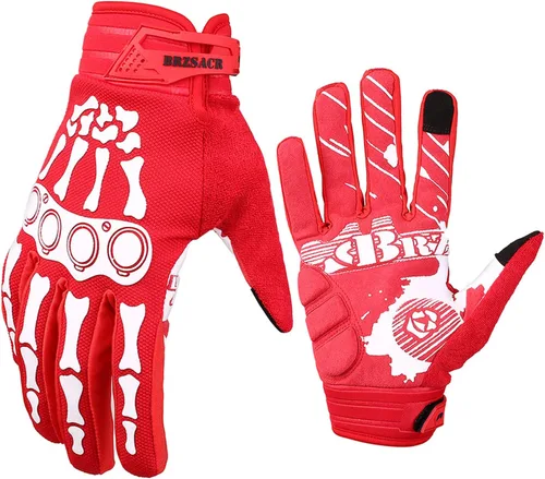 Guantes de ciclismo de esqueleto de hueso para motocicleta guantes de bicicleta acolchados de montaña para hombres y mujeres resistencia al aire