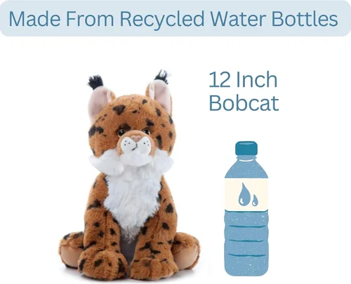 Miniatura 7 de The Petting Zoo Bobcat - Animal de peluche, regalos para niños, animales salvajes del zoológico Onez, juguete de peluche Bobcat de 12 pulgadas