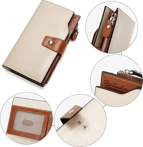 Miniatura 9 de BOSTANTEN Maletín para mujer paquete de carteras de cuero para mujer