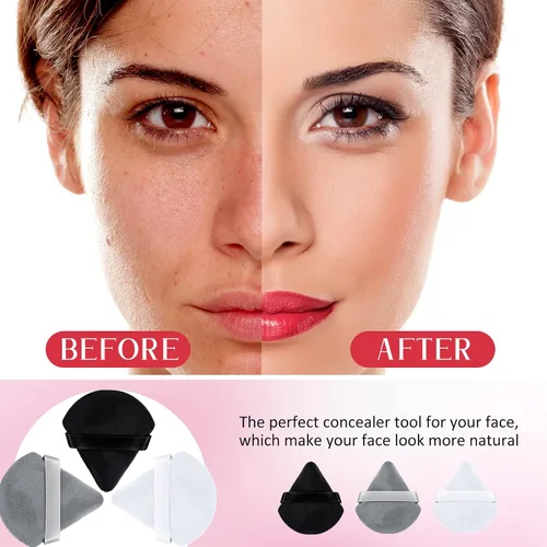 Miniatura 5 de Meanplan 90 esponjas de maquillaje con forma de triángulo suave, con correa, licuadoras y esponjas de maquillaje, base cosmética, herramienta