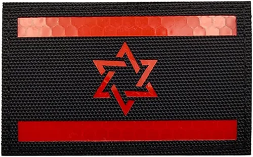 Miniatura 7 de Parche reflectante de bandera de Israel táctico israelí IL militar IR moral, parches de bucle para coser insignias, apliques de hombro para ropa