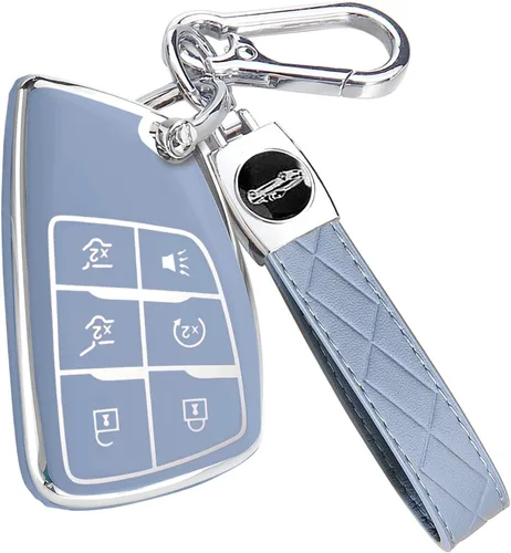 Miniatura 14 de Funda para llavero para Chevy GMC con llavero, Silverado Sierra Tahoe Suburban Equinox Traverse Yukon Denali Terrain Buick Envision Funda de TPU