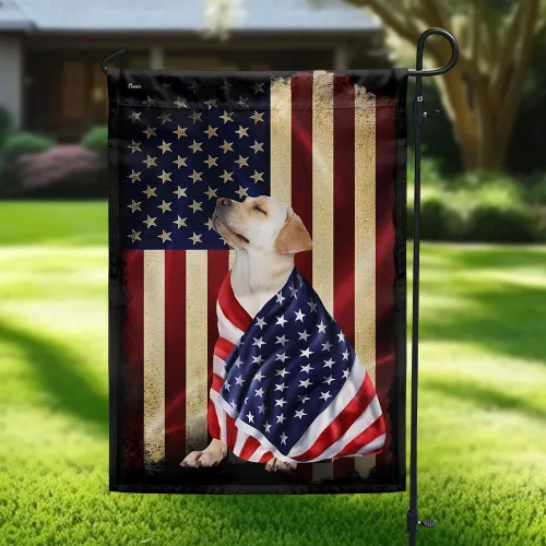 Miniatura 47 de FLAGWIX Banderas de perro patriota americano, bandera de perro labrador retriever de doble cara, decoración para el hogar, exterior, bandera