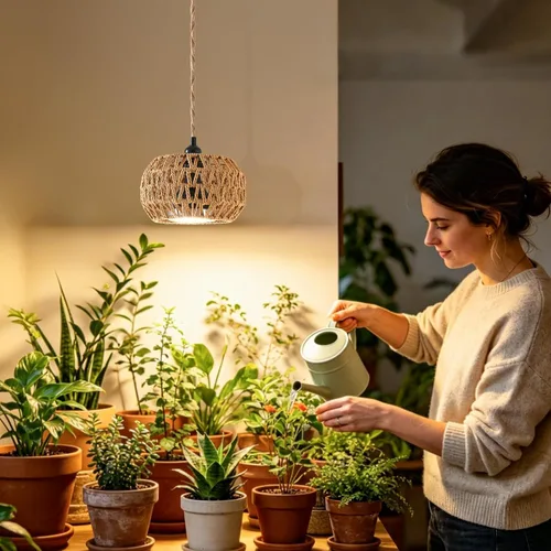 Miniatura 6 de Luces de cultivo para plantas de interior, luz de espectro completo para plantas, con temporizador y cable de alimentación de 15 pies, luces