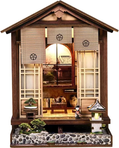 Miniatura 9 de DIY Book Nook Kit with LED Light, Miniature Dollhouse, 3D Wooden Puzzle, Bookshelf Insert Decor Craft Gift (750 PCs Windsor Castle)