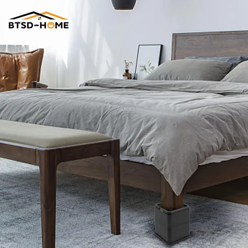 Miniatura 7 de BTSD-home Elevadores de cama de 4 pulgadas, resistentes, ajustables, de gran tamaño, elevadores de cama y muebles para dormitorio, sofá, cama, 4
