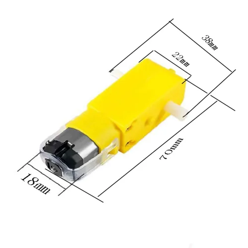 Miniatura 5 de Paquete de 2 motores de engranajes de doble eje CC 3V-6V, motor TT, fuerte interferencia magnética para robot inteligente automóvil, juguetes motor