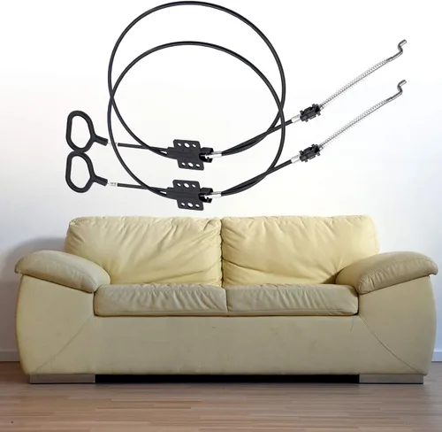 Miniatura 7 de Nonley Cables reclinables para sofá, paquete de 2 cables de liberación de sofá, piezas de repuesto para sillón reclinable, anillo D, asa de tirar
