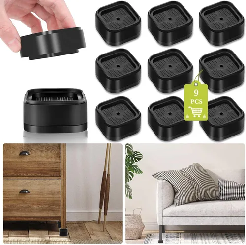 Miniatura 37 de Paquete de 12 elevadores de muebles de 1, 2 o 3 pulgadas, elevadores de cama ajustables resistentes para mesa, escritorio, sofá, silla, gabinete
