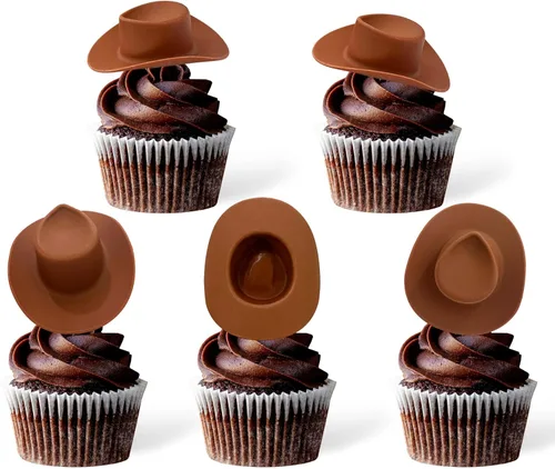 Gexolenu 20 piezas de plástico mini sombrero de vaquero decoración de sombrero de vaquera occidental sombreros de muñeca para decoración de fiesta