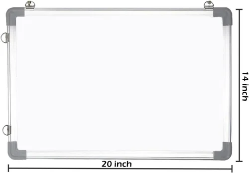 Miniatura 7 de Pizarra blanca de borrado en seco, 20 x 14 pulgadas (19.7 x 13.8 in) para pared, marco de aluminio para colgar para niños, dibujar y escribir enseñar