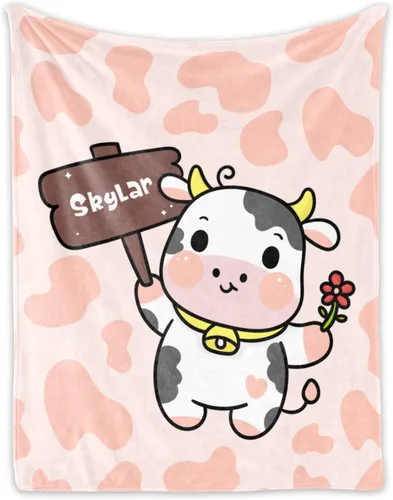 Miniatura 14 de Artsadd Manta de bebé personalizada para niños y niñas con nombre, manta personalizada con nombre de bebé con patrón de unicornio, manta