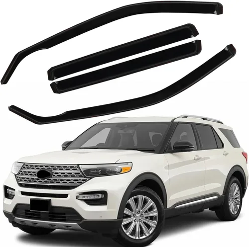 Miniatura 33 de Protectores de lluvia in Channel para Jeep Grand Cherokee L 2021, 2022, 2023, 2024, 2025 2026, deflectores de viento laterales duraderos, viseras