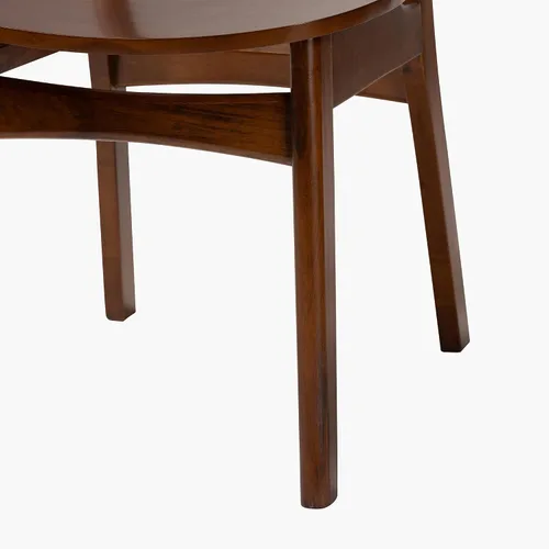Miniatura 7 de Baxton Studio Hesper - Juego de 2 sillas de comedor, color marrón nogal/marrón claro
