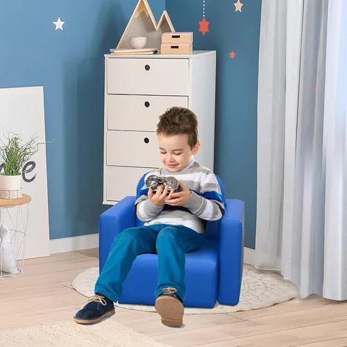 Miniatura 2 de Qaba - Juego de mesa y sillas infantiles de PVC multifuncionales 2 en 1