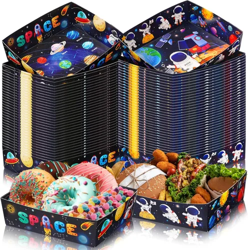 Miniatura 12 de Mifoci 36 piezas de basura para camiones de basura, decoraciones de fiesta de cumpleaños, bandejas de papel de alimentos de 5 libras, bandeja