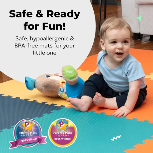 Miniatura 4 de MioTetto Tapete de juego para bebé, azulejos de espuma suave para el suelo para niños. Azulejos de espuma entrelazados ajustables, se adapta a