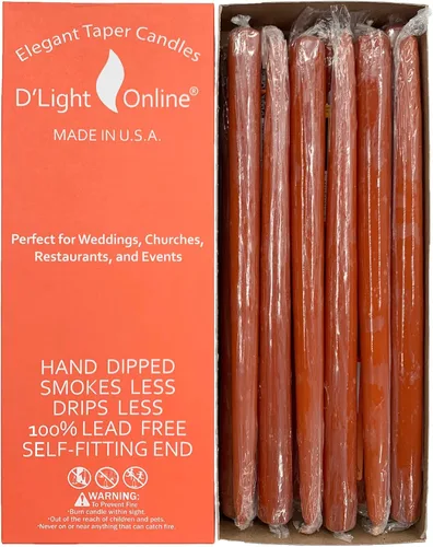 Miniatura 37 de D'light Online Elegantes Velas Cónicas de Otoño Estacional de 10 Pulgadas de Calidad Premium - Sin Perfume, Velas Cónicas Sumergidas a Mano, Sin
