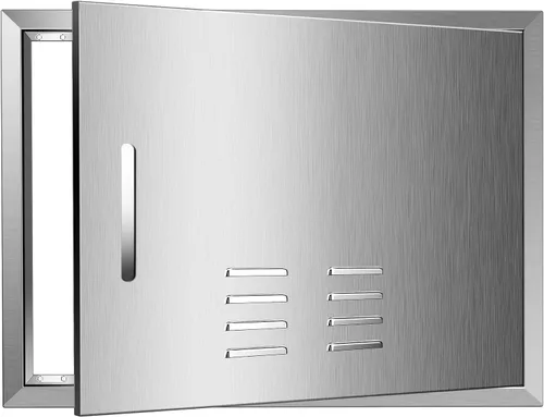Miniatura 18 de Puertas de cocina al aire libre de 27 pulgadas de ancho x 20 pulgadas de alto, puertas de acceso para barbacoa de acero inoxidable de montaje