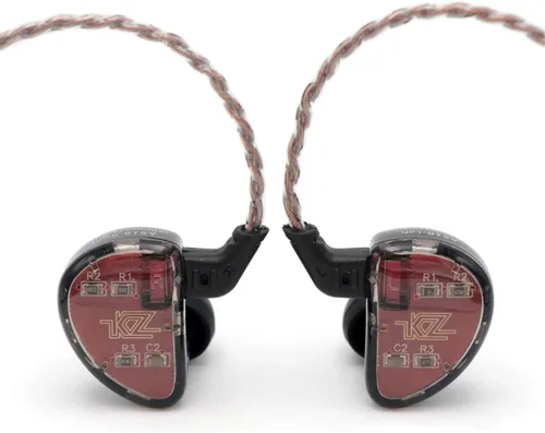 KZ AS10, LINSOUL - Auriculares intrauditivos estéreo de alta fidelidad de alta resolución de 0.030 in, cable de 2 pines, cinco controladores de Negro