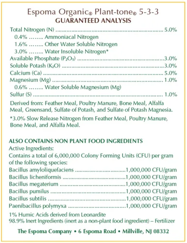 Miniatura 3 de Espoma Organic Plant-Tone 5-3-3 Alimento vegetal natural y orgánico multiusos, bolsa de 4 libras; fertilizante orgánico para todas las flores