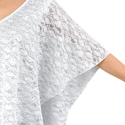 Miniatura 3 de Brittany Black Blusa de punto con cuello en V y manga 34 para mujer