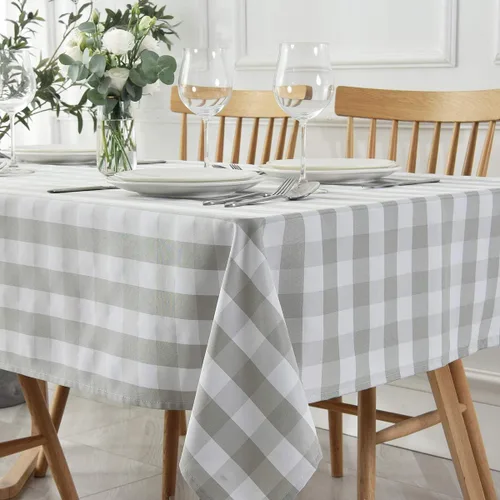 maxmill - Mantel cuadrado a cuadros resistente a las manchas, impermeable y resistente a las arrugas, lavable, de peso pesado y suave, de gingham