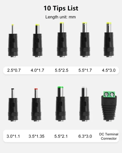 Miniatura 3 de Fuente de alimentación de 12 V CC 2A, adaptador de CA 100-240 V 50-60 Hz a 12 voltios 2000 mA, reemplazo del cable adaptador de corriente - 10