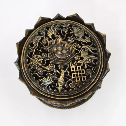 Miniatura 3 de Buddha Lotus Flower Zinc Aleación Metal Incienso Quemador Incienso Titular Incienso Incienso para palo/Cono/Pequeña Bobina Incienso Gris metálico