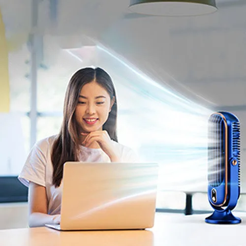 Miniatura 2 de Ventilador de mesa de torre de escritorio, ventilador de mesa silencioso, torre oscilante, ventilador de mesa con enchufe USB, ventilador de mesa