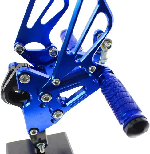 Miniatura 8 de Krace Juego de estriberas delanteras para motocicleta, reposapiés, pedales de cambio de freno, totalmente ajustables, apto para Yamaha FZ-09 MT09