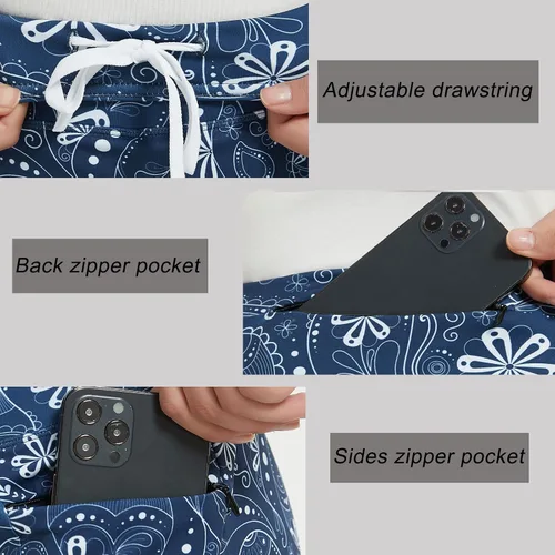 Miniatura 31 de NOOYME Falda pantalón de 28 pulgadas para mujer con 3 bolsillos, modesta, longitud hasta la rodilla, atlética, midi
