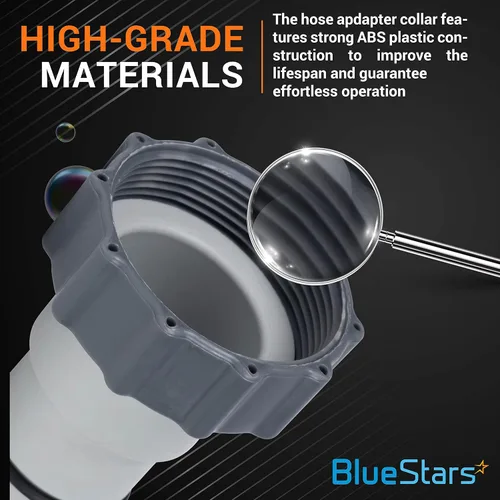 Miniatura 5 de BlueStars Adaptador de manguera con pieza de repuesto de collar, compatible con Intex Fit para bombas de conexión roscada, convierte mangueras