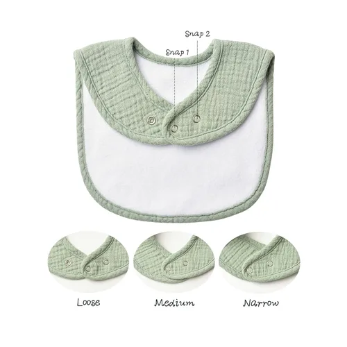 Miniatura 2 de Konssy Baberos de muselina para bebé, paquete de 8 unidades, bandana de algodón, unisex, para niños y niñas, juego suave y absorbente para dentición