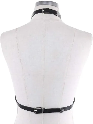 Miniatura 6 de Arnés de gargantilla para mujer, busto corporal, brasier de pecho, ajustable, cinturón enjaulado