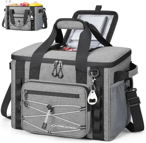 Miniatura 11 de Maelstrom Soft Sided Cooler Bag, 30/40 Can Collapsible Insulated Ice Chest, Large Leakproof Portable Storage for Camping, Travel, Kayaking & Beach