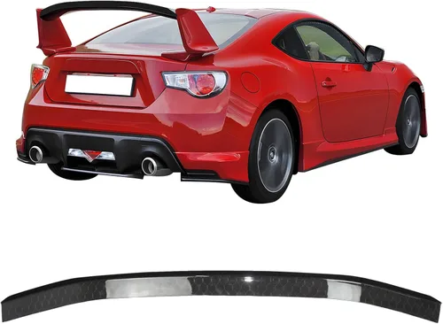 Miniatura 8 de IKON MOTORSPORTS, Gurney Flap compatible con Scion FR-S 2013-2016/Subaru BRZ 2013-2020/2017-2020, Toyota 86, fibra de carbono real (CF) maletero