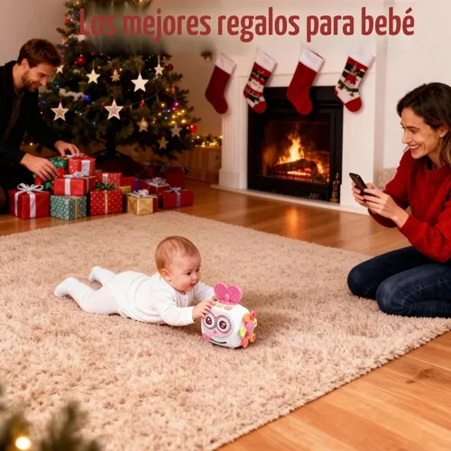 Miniatura 9 de Juguetes para niñas de 1 año, cubo musical ocupado para niños pequeños de 1 a 3 años, cubo de actividades Montessori 6 en 1 con luces y sonidos, Rosa