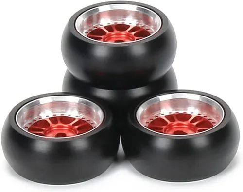 RCAWD Llanta de aleación de 4 ruedas clásicas de deriva para RC Hobby Modelo Car 1/28 Wltoys K969 K989 P929 Drift Rally Kyosho Mini-Z Mini-Q Mini-D