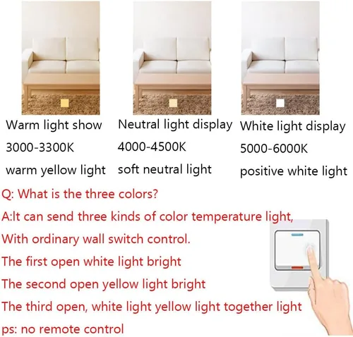 Miniatura 2 de Macaron - Luces de techo LED ultrafinas de 1.9 pulgadas, montaje empotrado, luces de techo fáciles de instalar, iluminación para dormitorio