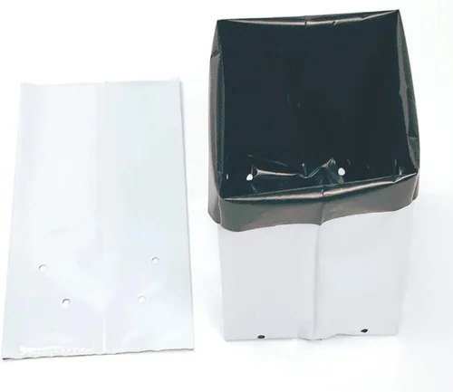 Miniatura 10 de HORTIPOTS Bolsas de cultivo de plástico blanco y negro de 0.5 galones (paquete de 100)