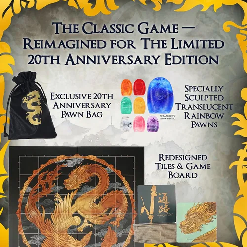 Miniatura 5 de Tsuro 20th Anniversary Edition - Juego de mesa de estrategia de colocación de azulejos galardonado, 2-8 jugadores a partir de 8 años