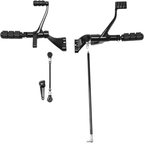 Miniatura 2 de XMT-MOTO Fit forward Controls Kit completo de clavijas, palancas y varillajes para Harley Sportster 2004-2013