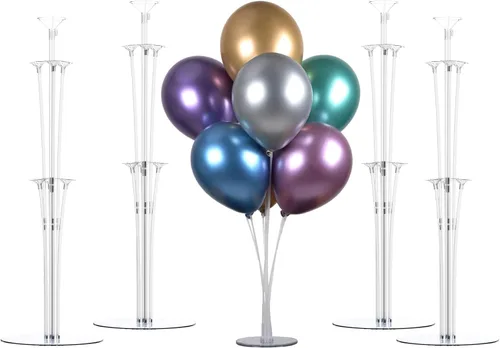Miniatura 7 de LANGXUN Kit de soporte de globos de mesa de 28 pulgadas de altura para decoración de fiesta de cumpleaños, boda, kit de arco de globos para fiesta