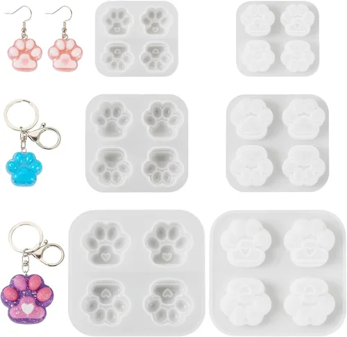 Miniatura 11 de Craftdady Molde de silicona con gemas de cabujón de 10 cavidades, molde de fundición de resina ovalada para resina epoxi UV, bricolaje