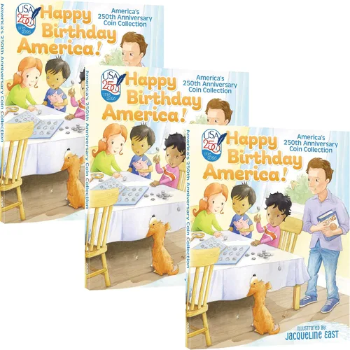 Miniatura 9 de Whitman 250th America Celebration Coin Folder – Kids Love Coins P & D Mints #5536