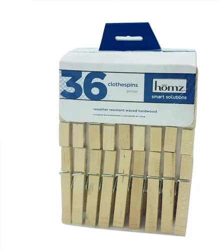Miniatura 5 de HOMZ 1220216 Alfiler, Madera Natural