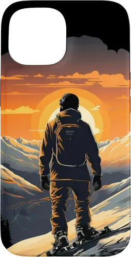 Miniatura 6 de Snowboarding Snowboard Snowboarder Mountain Sunset Case for iPhone 17