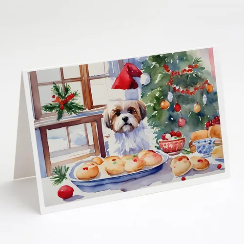 Miniatura 33 de Caroline's Treasures DAC3884GCA7P Paquete de 8 tarjetas en blanco de Navidad con galletas de husky siberiano Tarjetas de felicitación con sobres